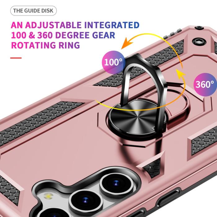 Bild 3,  Samsung Galaxy S25 Skal Armor Ring Hybrid Roséguld