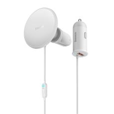 BASEUS Baseus 15W Magnetisk Tr&aring;dl&ouml;s Billaddare Vit