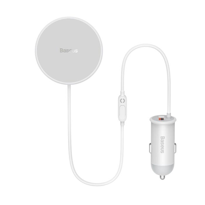 Bild 2, BASEUS Baseus 15W Magnetisk Trådlös Billaddare Vit
