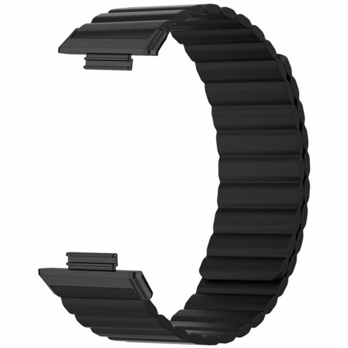 Bild 3,  Huawei Watch Fit 3 Klockarmband Magnetiskt Justerbart Silikon Svart
