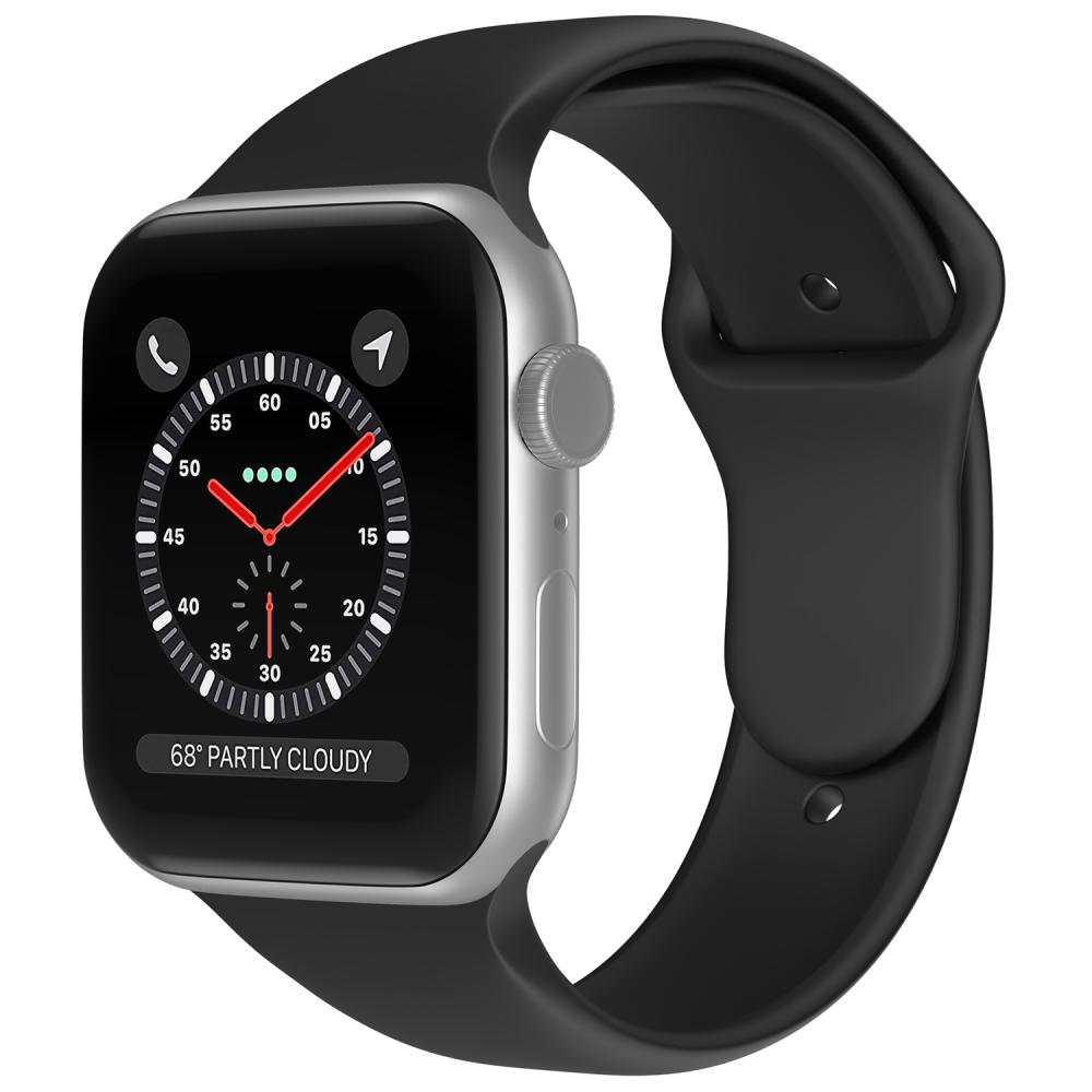 ColorPop Apple Watch 38/40/41/42 mm Silikon Armband (M/L) Svart