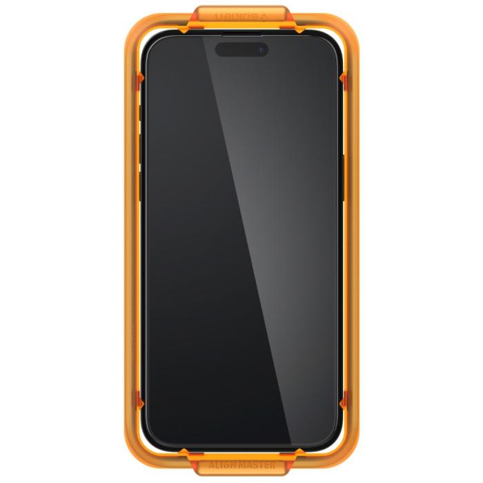 Bild 2, Spigen Spigen iPhone 15 2-PACK ALM Glas FC Heltäckande Skärmskydd