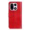  OnePlus 15 Fodral Crazy Horse Läder Röd