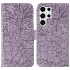  Samsung Galaxy S26 Ultra Fodral Med Blommigt Tryck Lila