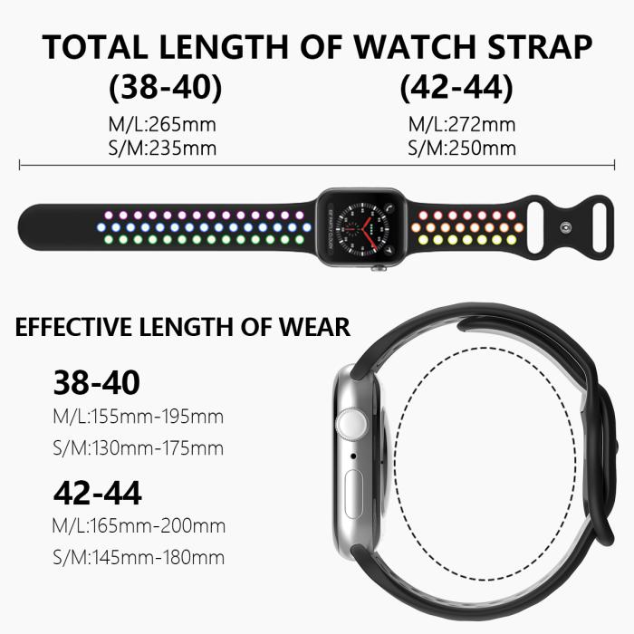 Bild 4, ColorPop Sportarmband Dual-Color Apple Watch 42/41/40/38 mm (M/L)