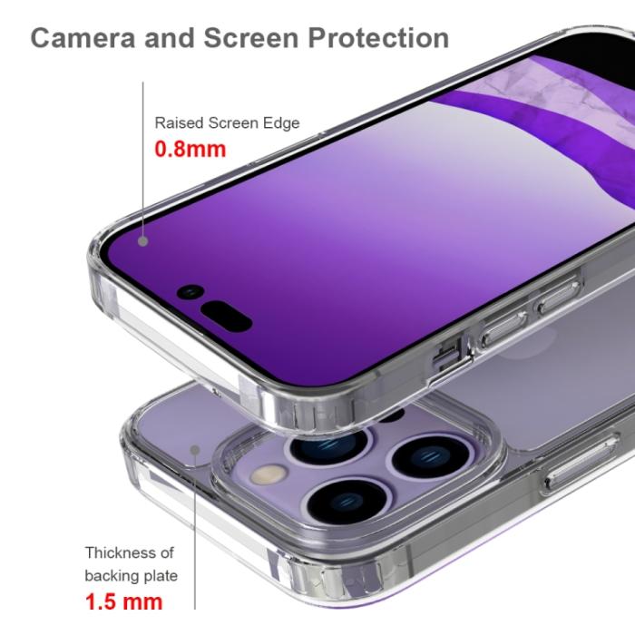 Bild 3,  iPhone 14 Pro Max Skal Shockproof Hybrid Akryl/TPU Transparent