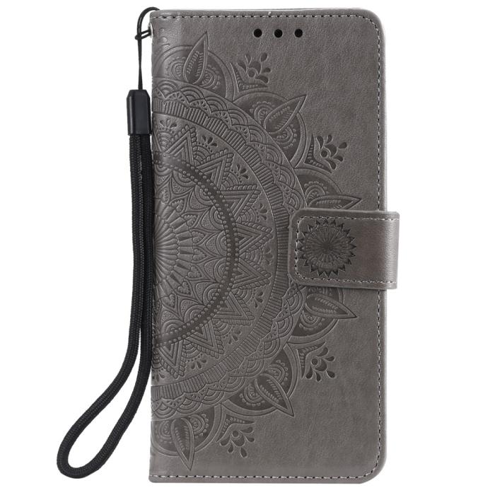 Bild 2,  Samsung Galaxy S21 Plus - Mandala Plånboksfodral - Grå