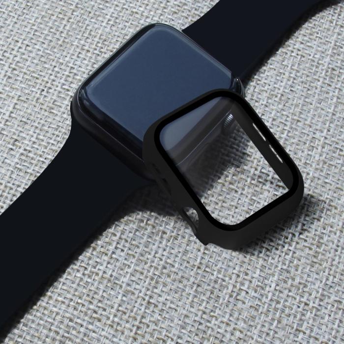 Bild 5,  Härdat Glas Skydd Apple Watch 44 mm Svart