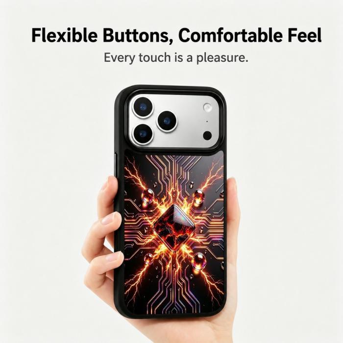 Bild 2,  iPhone 18 Pro Max/17 Pro Max Skal MagSafe UV-Mönster Svart