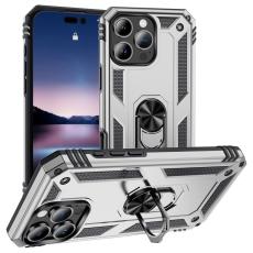  iPhone 16 Pro Max Skal Shockproof Hybrid Ring Silver