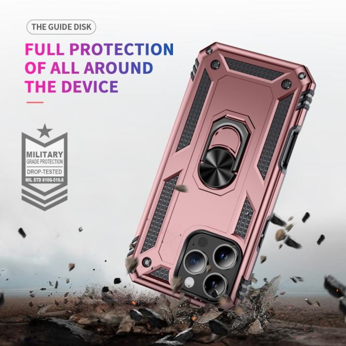 Bild 6,  iPhone 16 Pro Max Skal Shockproof Hybrid Ring Roséguld