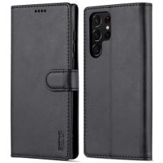 AZNS AZNS Samsung Galaxy S22 Ultra Fodral L&auml;der Svart