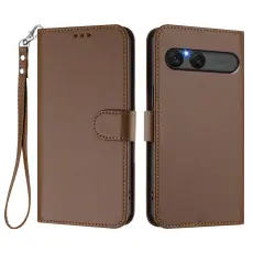  Sony Xperia 10 VII Pl&aring;nboksfodral L&auml;der Brun