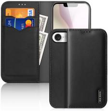 DUX DUCIS DUX DUCIS iPhone 17e / 16e Fodral HIVO &Auml;kta L&auml;der Svart