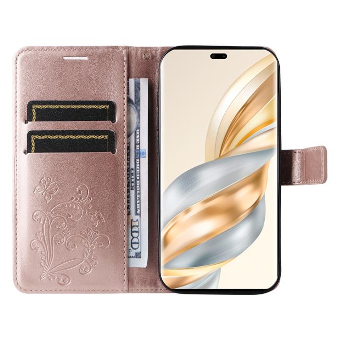 Bild 2,  Honor Magic7 Lite Fodral Med Fjäril Tryck Roséguld