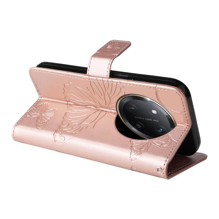 Bild 3,  Honor Magic7 Lite Fodral Med Fjäril Tryck Roséguld