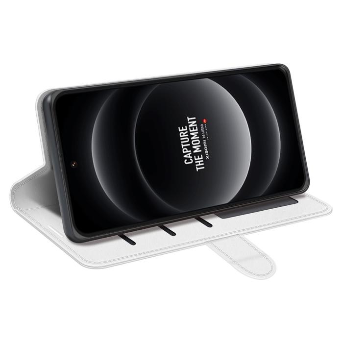Bild 3,  Xiaomi 14 Ultra Fodral Crazy Horse Läder Vit