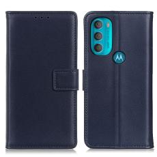  Motorola Moto G71 Fodral L&auml;der Bl&aring;