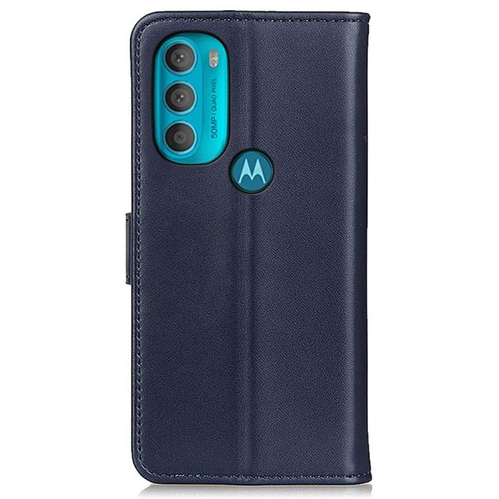 Bild 3,  Motorola Moto G71 Fodral Läder Blå