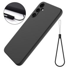  Galaxy A55 5G Skal Liquid Silicone Med Snodd Svart