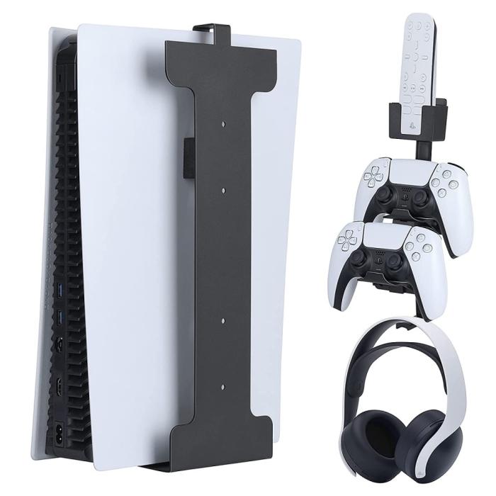 Bild 2,  PS5 Universal Väggfäste I Metall För Konsol, Handkontroll, Headset