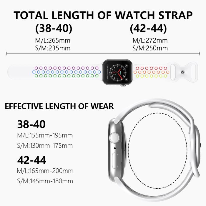 Bild 4, ColorPop Sportarmband Dual-Color Apple Watch 42/41/40/38 mm (M/L) Pride