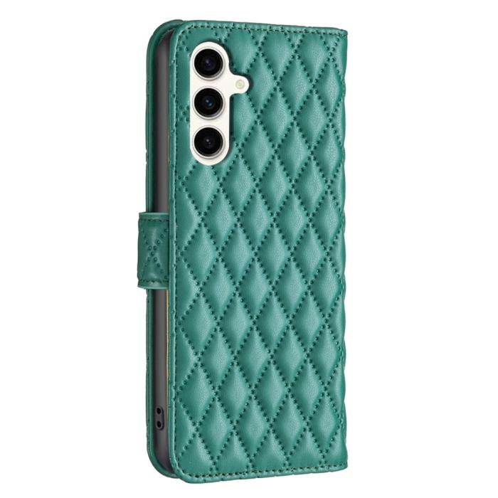 Bild 5,  Samsung Galaxy S24 FE Fodral Diamond Läder Grön