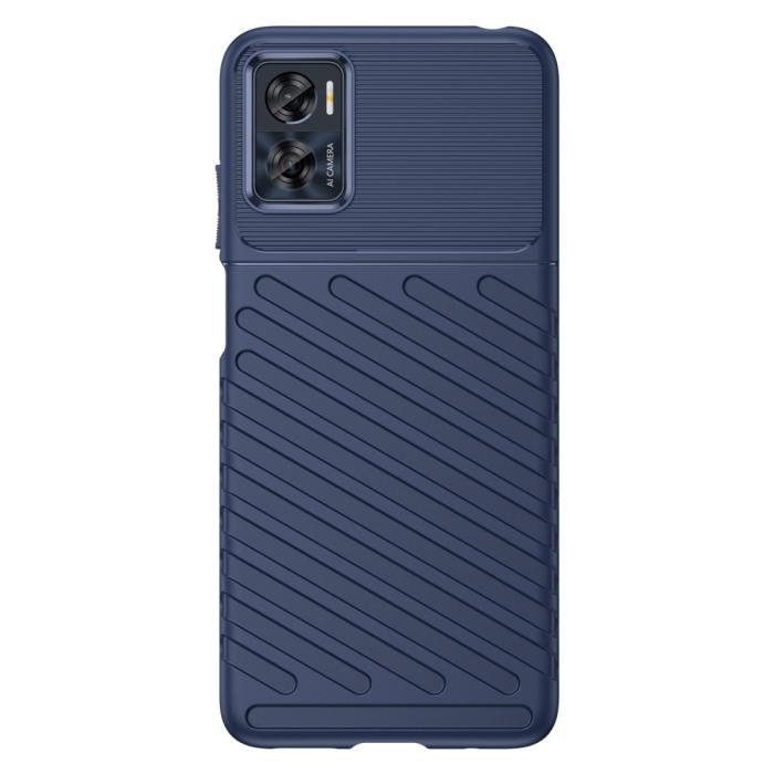 Bild 2,  Motorola Moto E22i Skal Twill Textur Blå