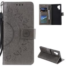 Samsung Galaxy A32 5G - Mandala L&auml;der Fodral - Gr&aring;