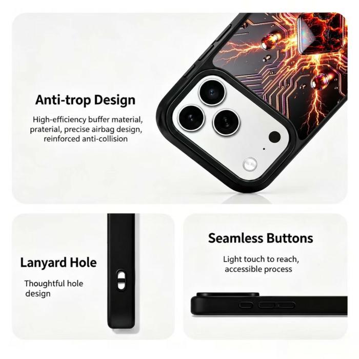 Bild 3,  iPhone 18 Pro Max/17 Pro Max Skal MagSafe UV-Mönster Svart
