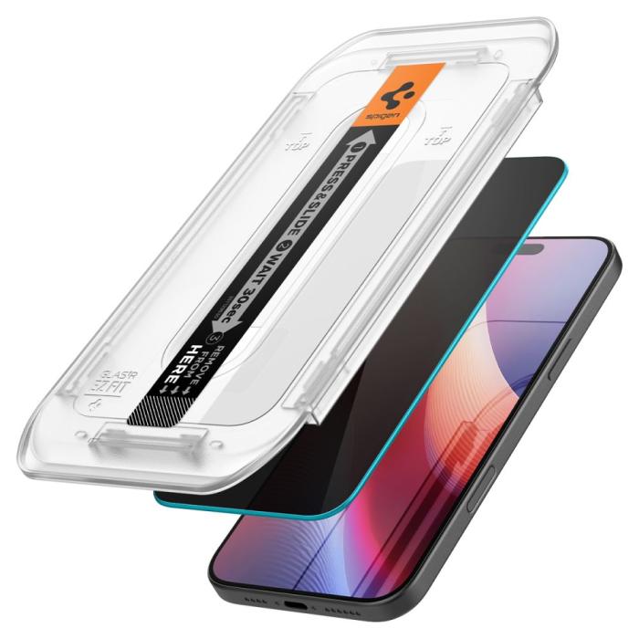 Bild 2, Spigen Spigen iPhone 16 Pro 2-PACK Skärmskydd GLAS.tR 