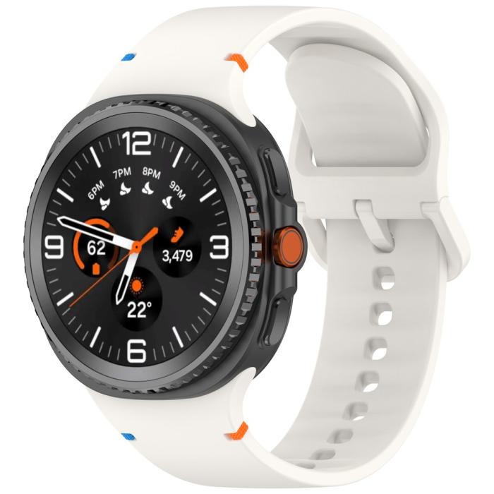Bild 2,  Galaxy Watch 8 46/44/40 mm Klockarmband Silkon Beige
