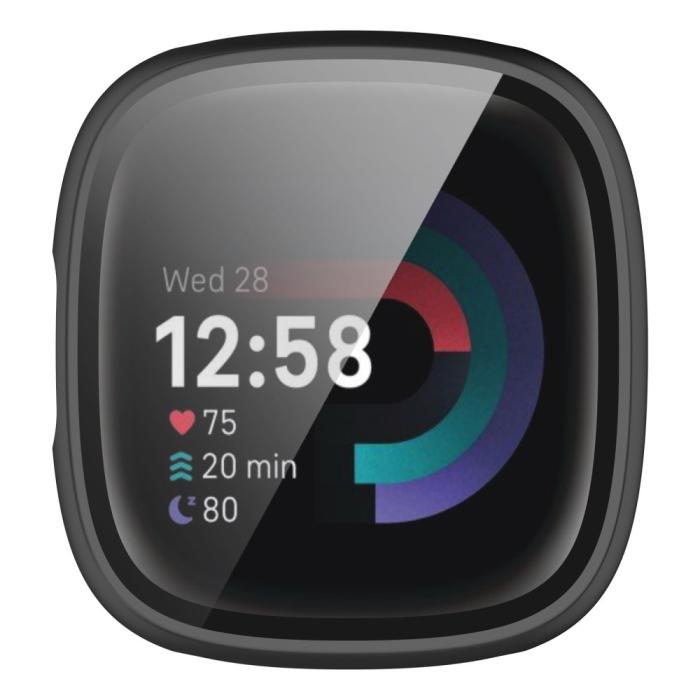 Bild 5,  Fitbit Versa 4/Sense 2 Skal Med Skärmskydd Svart