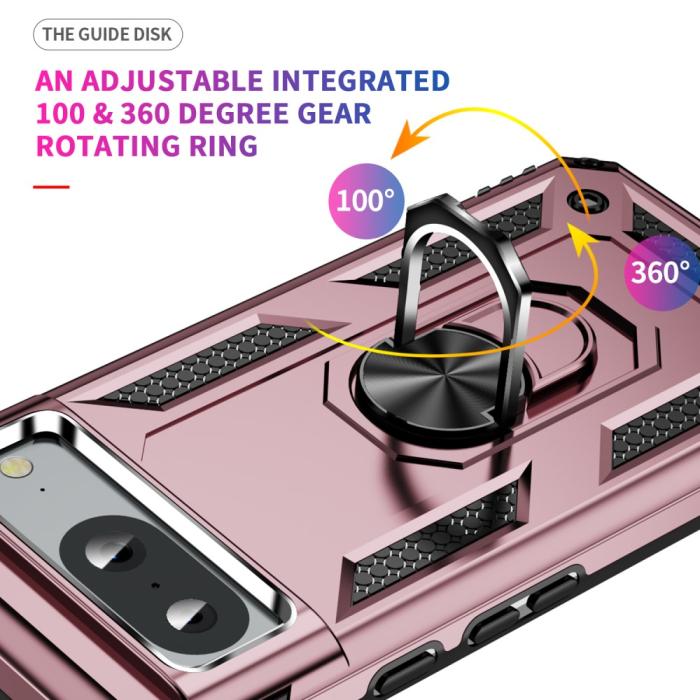 Bild 4,  Google Pixel 8 Skal Armor Ring Hybrid Roséguld