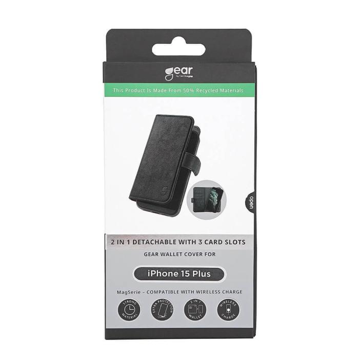 Bild 2, Gear GEAR iPhone 15 Plus 2in1 MagSafe Magnet Fodral / Skal Svart