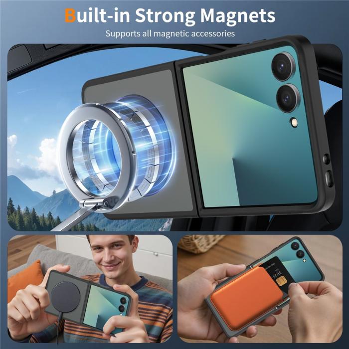 Bild 5,  Samsung Galaxy Z Flip 8 Skal MagSafe TPU Svart