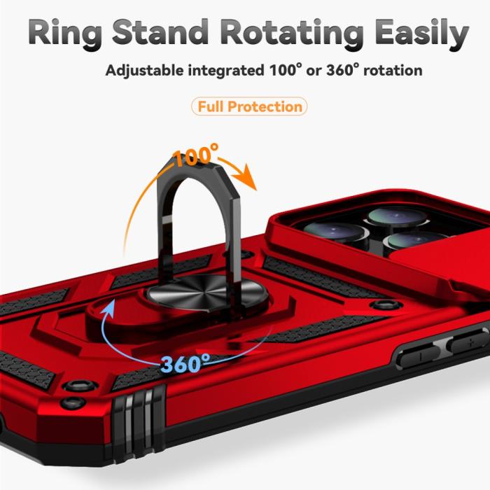 Bild 5,  iPhone 16 Pro Max Skal CamShield Ring Hybrid Röd