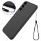  Galaxy A35 5G Skal Liquid Silicone Med Snodd Svart