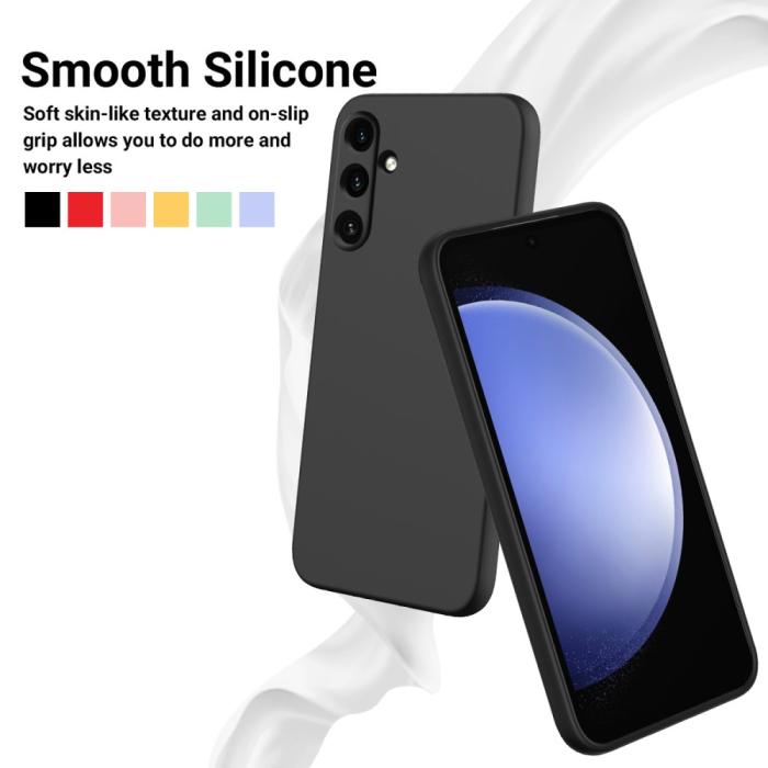 Bild 4,  Galaxy A35 5G Skal Liquid Silicone Med Snodd Svart