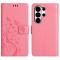 Samsung Galaxy S26 Ultra Fodral Med Blommigt Tryck Rosa