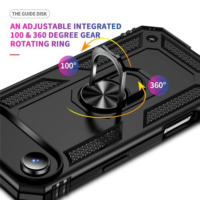 Bild 3,  iPhone Air Skal Shockproof Hybrid Ring Svart