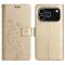  iPhone 17 Pro Fodral Med Blommigt Tryck Guld