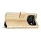  iPhone 17 Pro Fodral Med Blommigt Tryck Guld