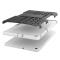  Samsung Galaxy Tab A 10.1 (2019) - Rugged Kickstand Armor Skal - Vit