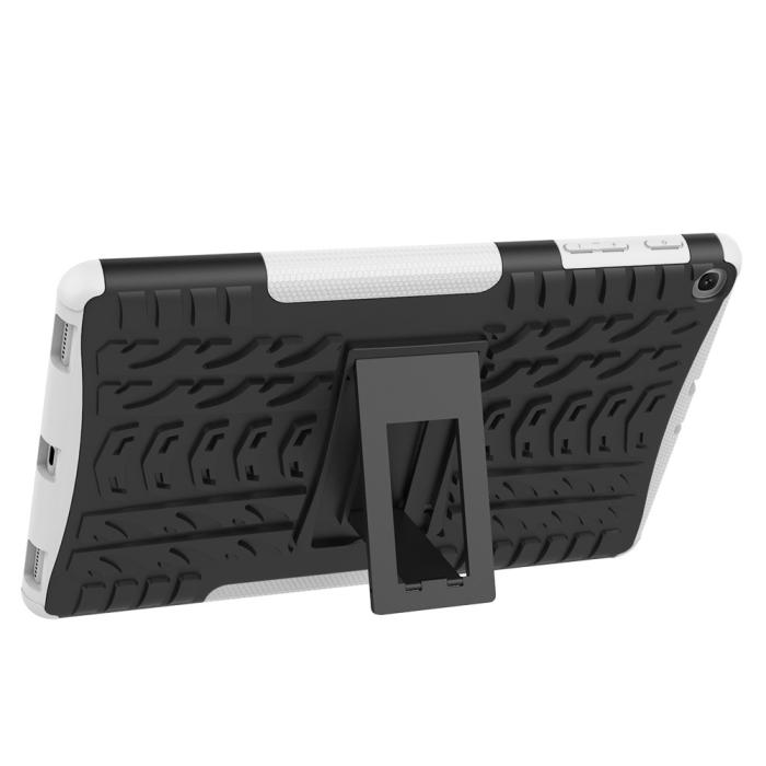 Bild 6,  Samsung Galaxy Tab A 10.1 (2019) - Rugged Kickstand Armor Skal - Vit