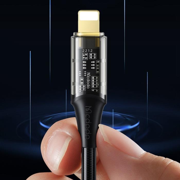 Bild 3, MCDODO Mcdodo 1.8m 36W PD USB-C - Lightning Kabel Svart