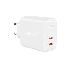 Acefast Acefast 40W PD PPS QC 2x USB-C V&auml;ggladdare Vit