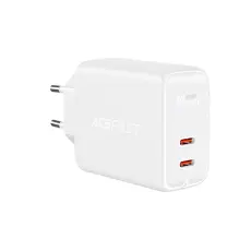 Acefast Acefast 40W PD PPS QC 2x USB-C V&auml;ggladdare Vit