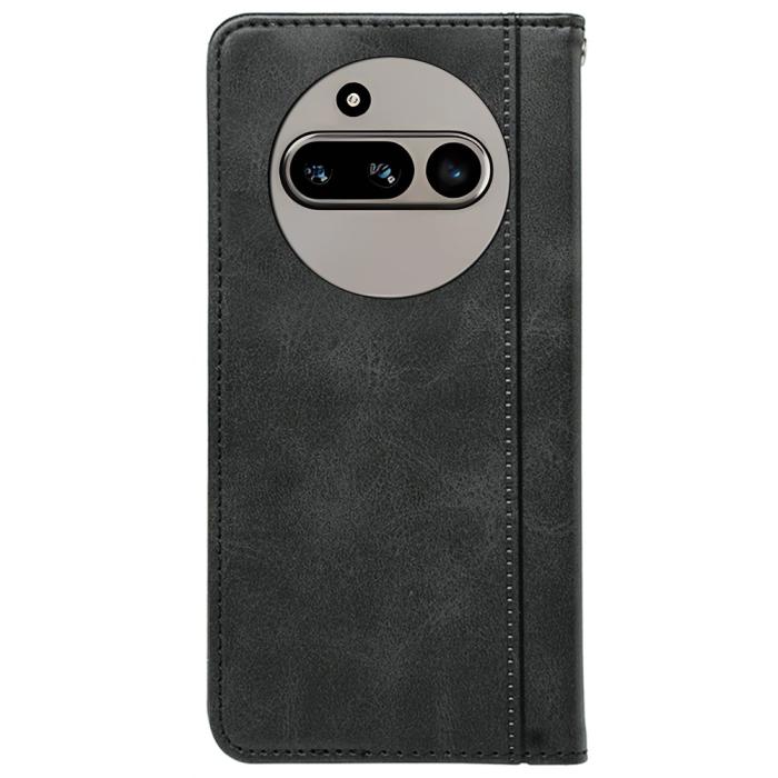 Bild 5,  Nothing Phone 3a Fodral Flip Läder Svart