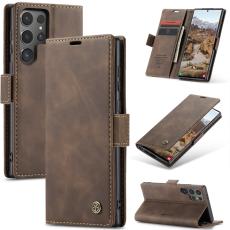 CASEME CASEME Samsung Galaxy S25 Ultra Fodral Retro L&auml;der Brun